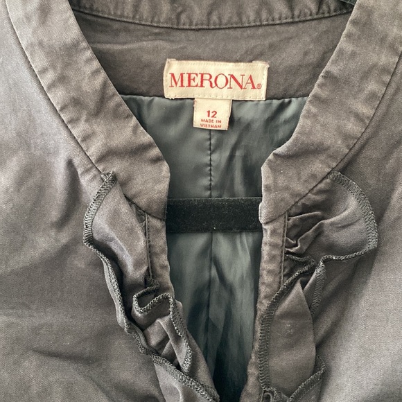 Merona Cap Sleeve Black Dress, Women’s size 12 - Picture 2 of 5